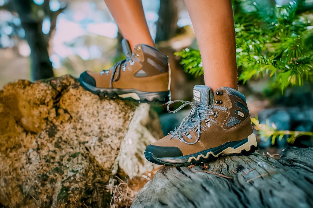 Non-slip hiking shoes or boots