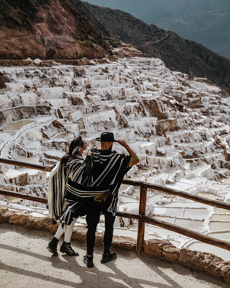 people enjoying the Maras salt mines