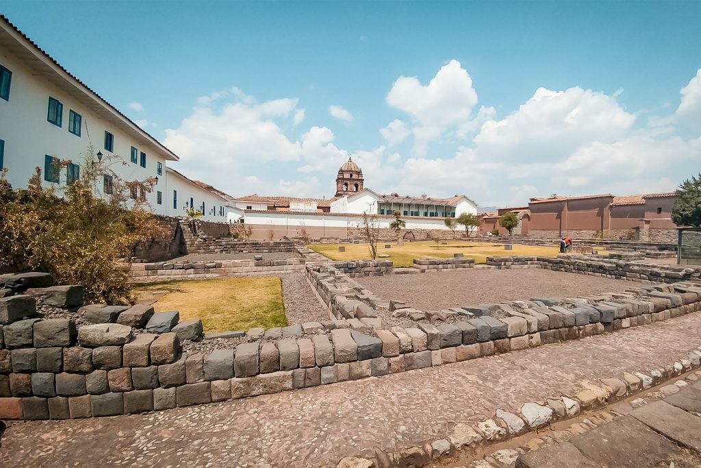 Panoramic photo of the archaeological site of Cusicancha or Kusicancha.