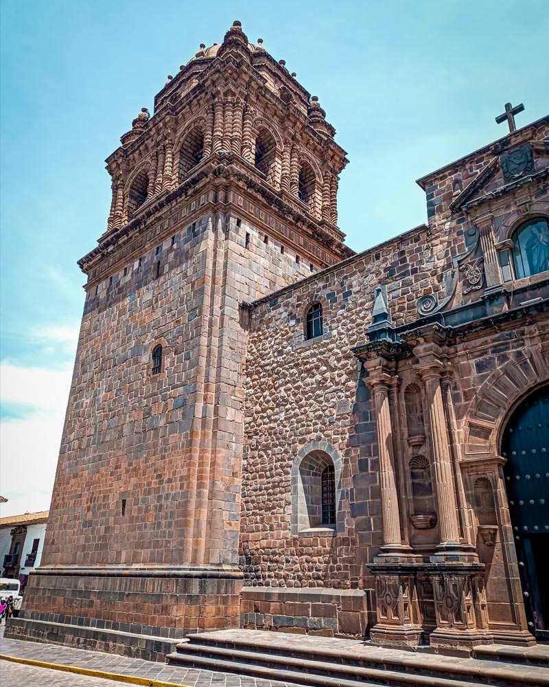 View from the outside of the Qorikancha bell tower.