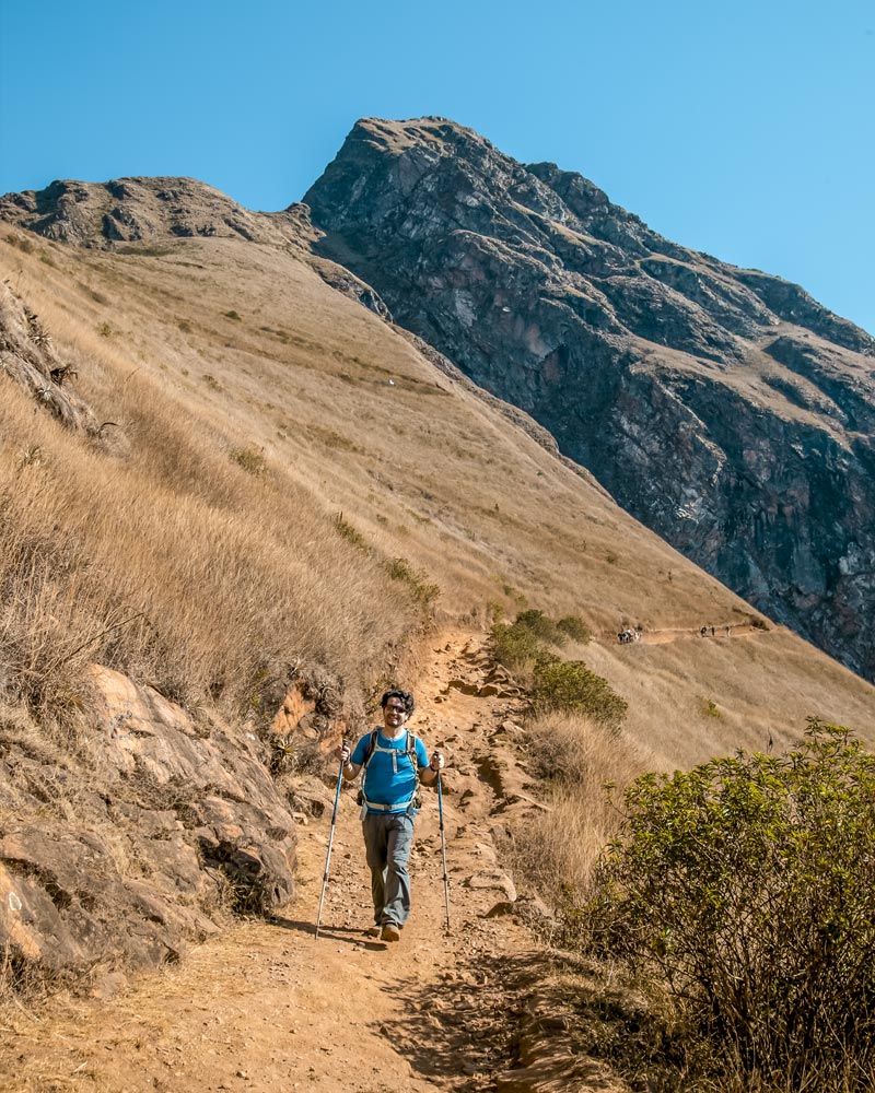 Tourists on the hike to Choquequirao