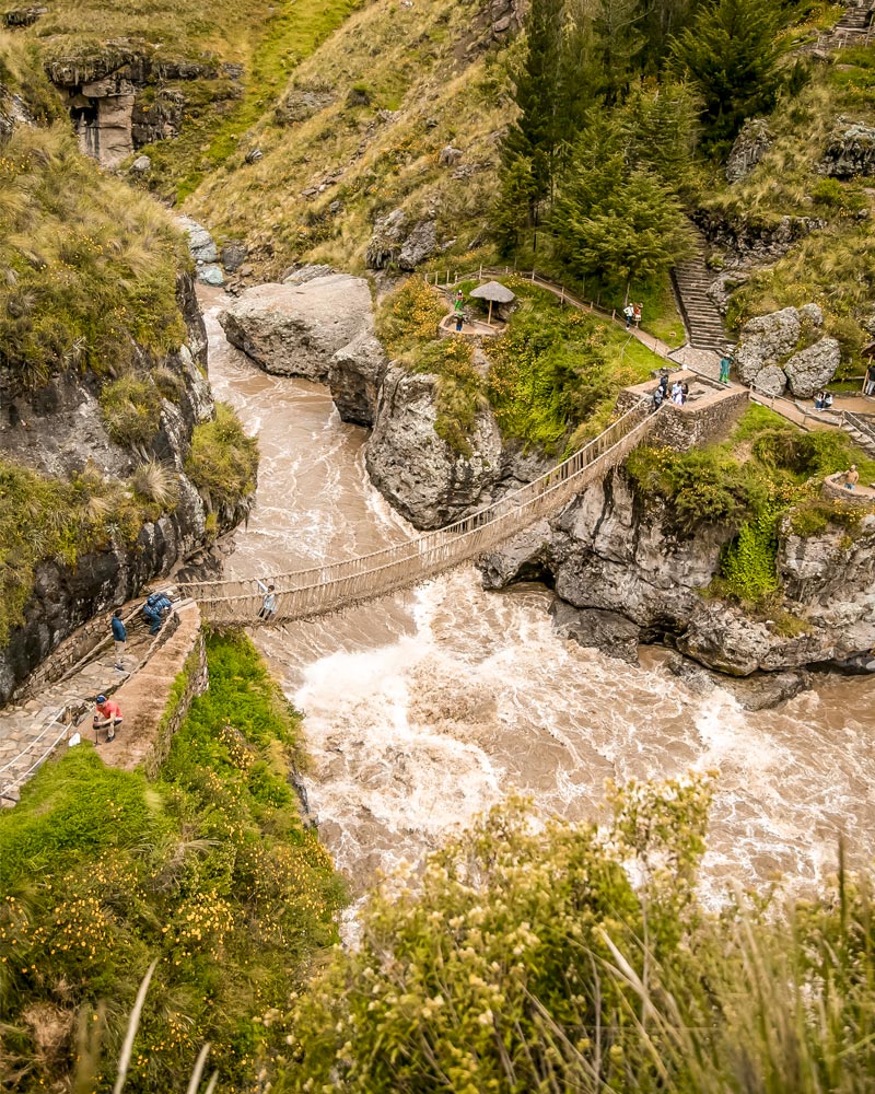 Panoramic view of the bridge of Q'eswachaka