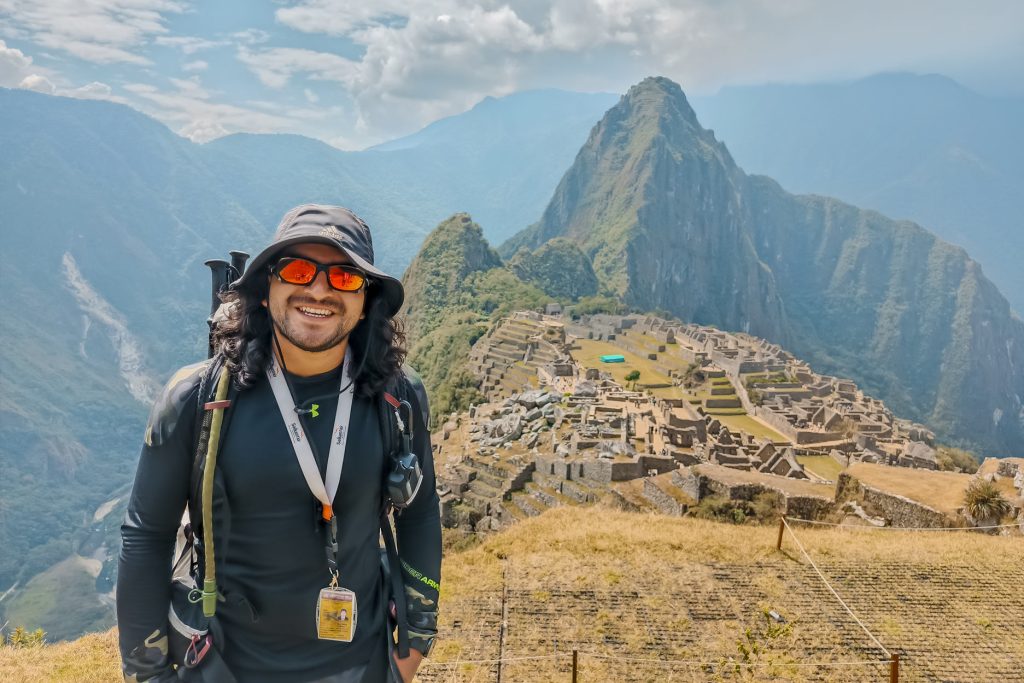 Tour guide in Machu Picchu