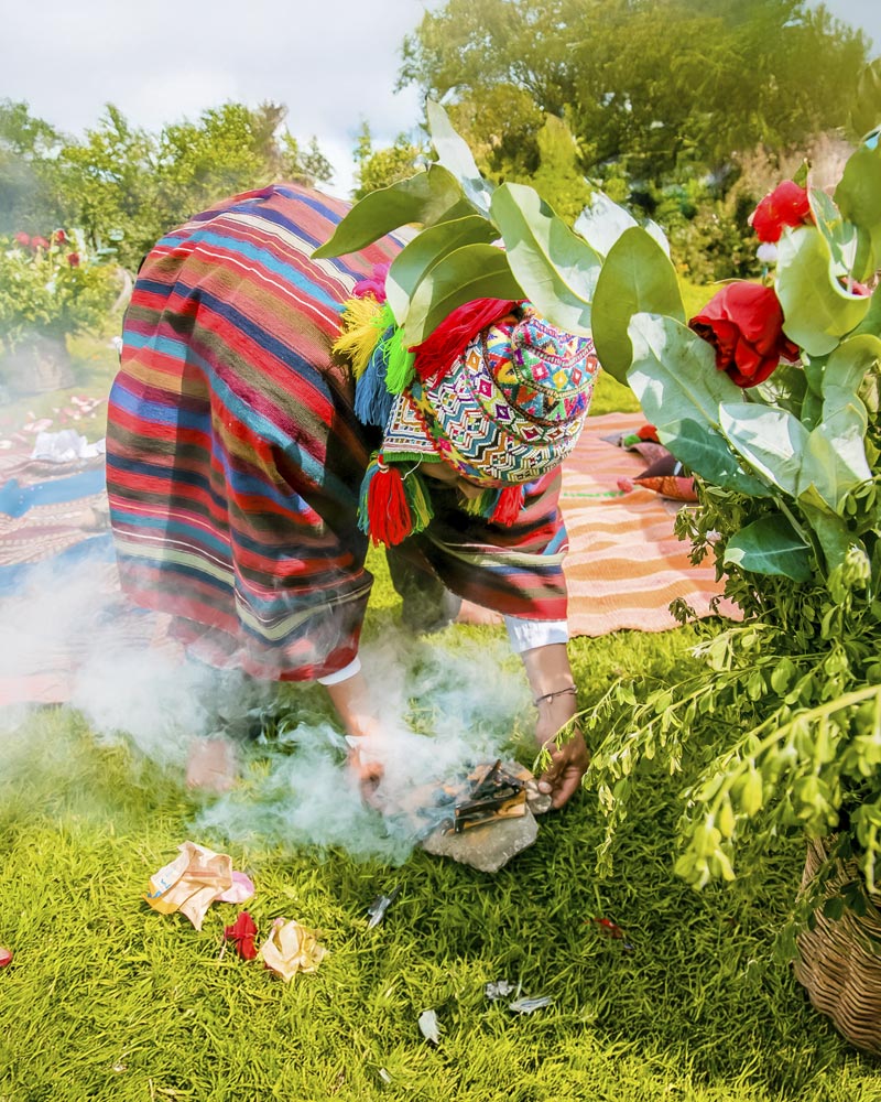 Offering to the Apus with a Chaman or Alto Misayoc