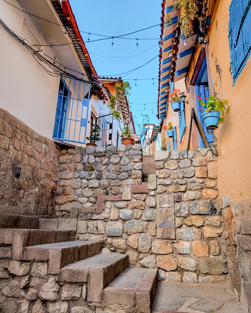 The colonial architecture of the San Blas neighborhood