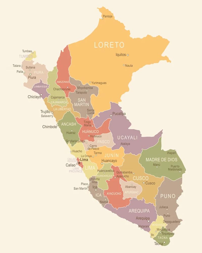 Map of Peru