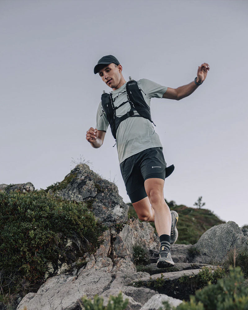 Athlete doing trail running