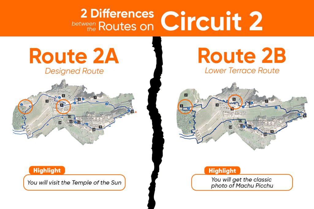 Design about differences of the circuit 2 Machu Picchu
