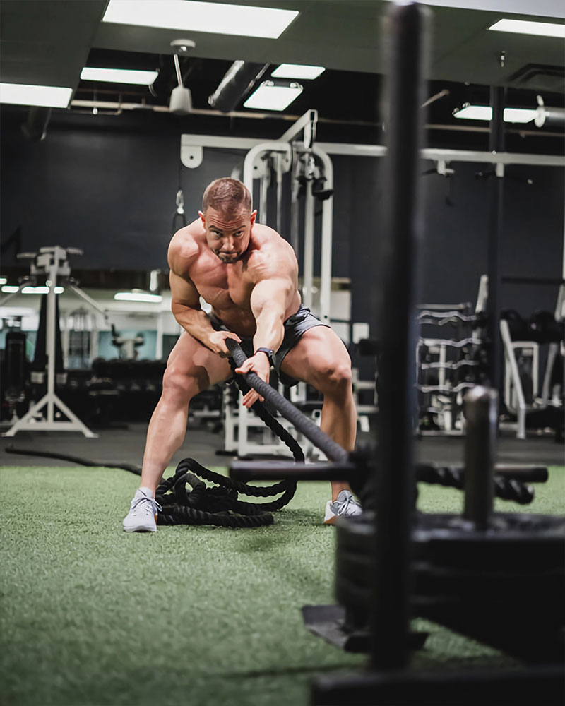 Person working out at the gym