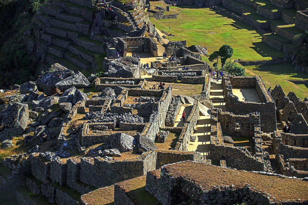 Plaza of the Temples or Sacred Plaza in Machu Picchu