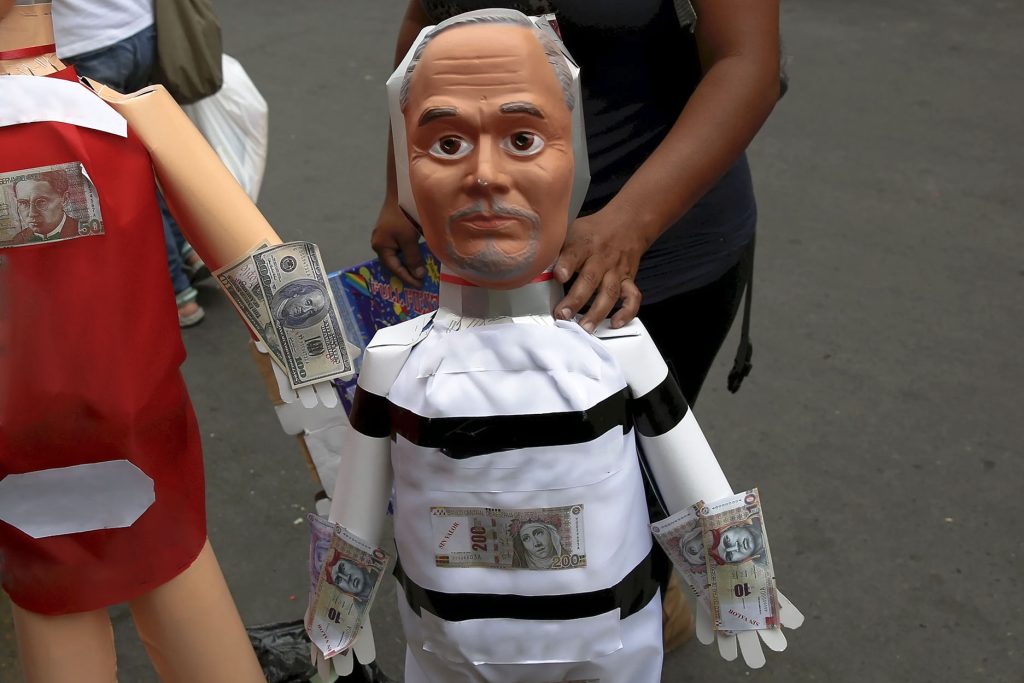 Burning of effigies on New Year's Eve in Cusco