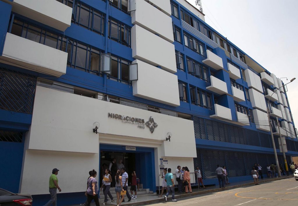 Location of the immigration office in Lima, Peru