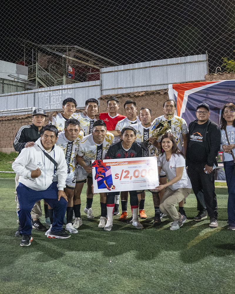 Second place winners in the Salkantay Cup, soccer championship