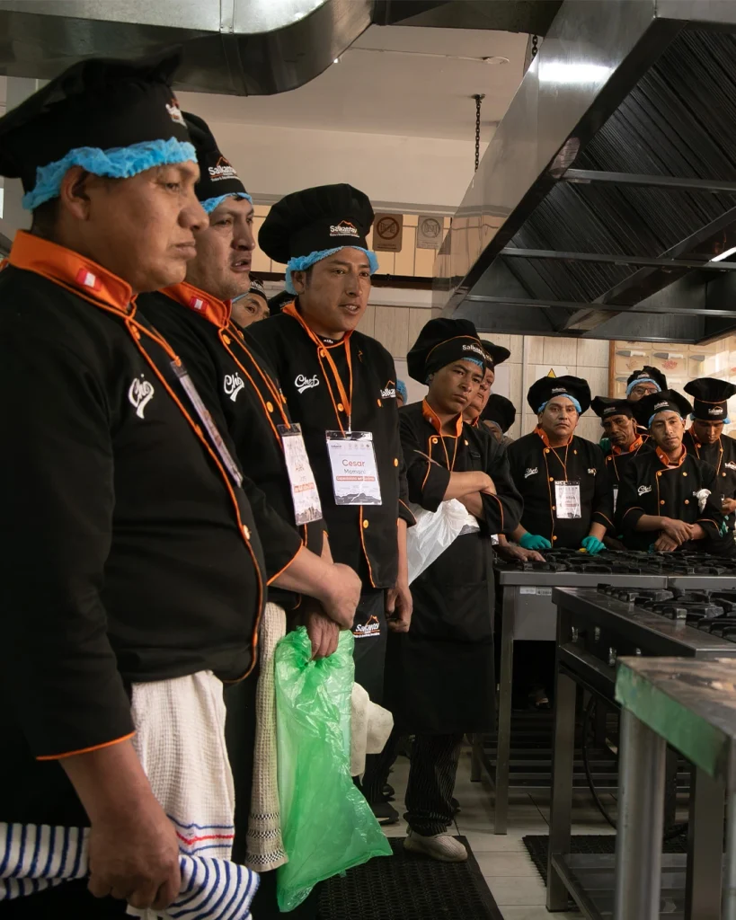 Salkantay Trekking chefs undergoing training in food handling during treks
