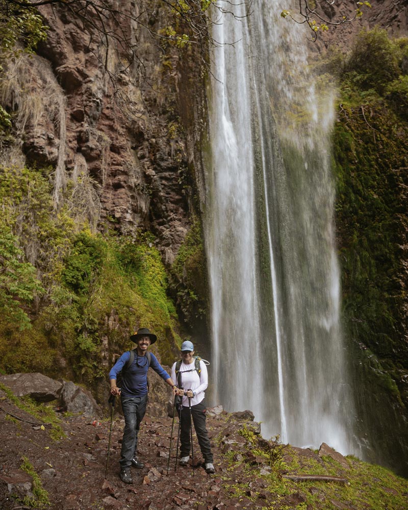 Perolniyoc Waterfall on the Inca Quarry Trail