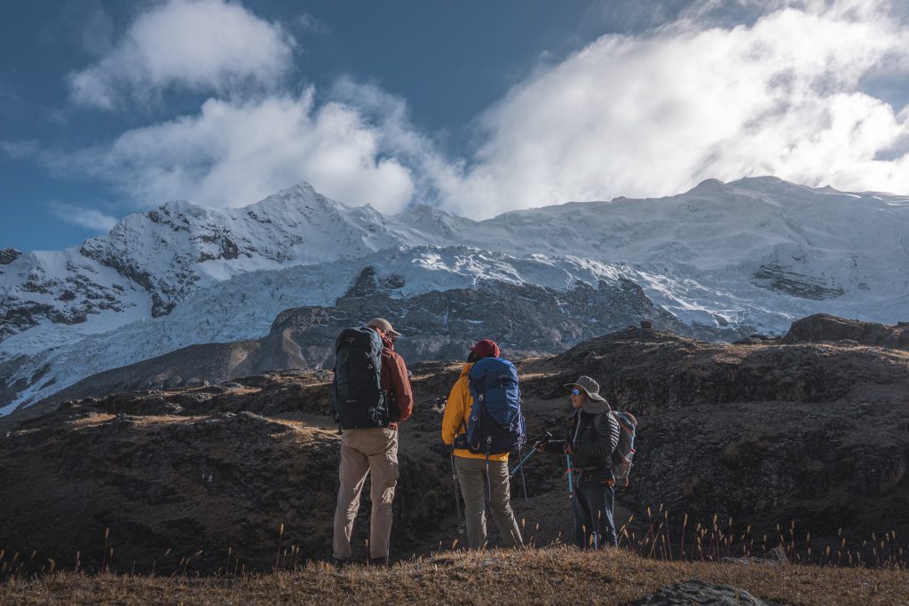 Tourists in front of the Sacred Mountain