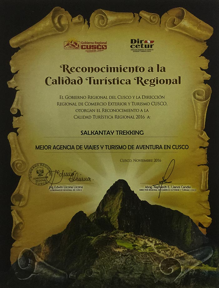 Best Adventure Tourism Agency of the Cusco - Peru