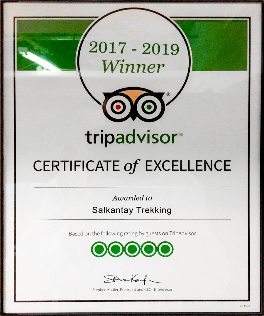 Excellence Certified Tripadvisor 2017-2019