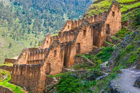 The archaeological site of Pinkuylluna in Ollantaytambo