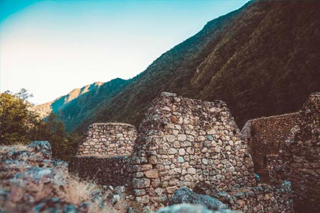 A construction of the Incas on the famous Inca trail