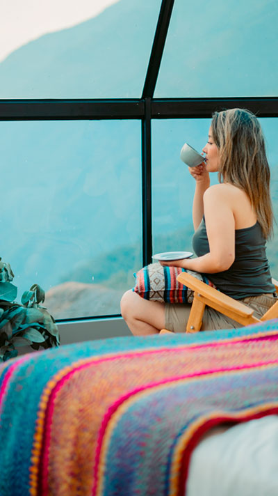 Glamping in Collpapampa, Peru during the Salkantay Trek to Machu Picchu