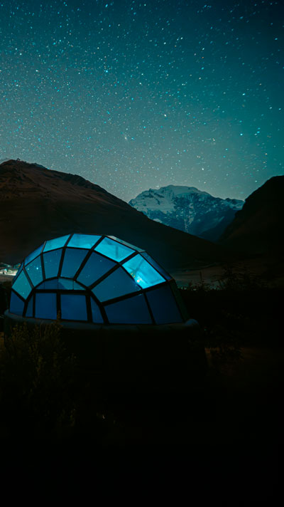 Gazing the stars from the private Sky Camp in Soraypampa