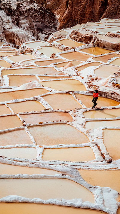 The Maras Salt Mines, with more than 3,000 ponds that have been used since pre-Hispanic times to extract salt.