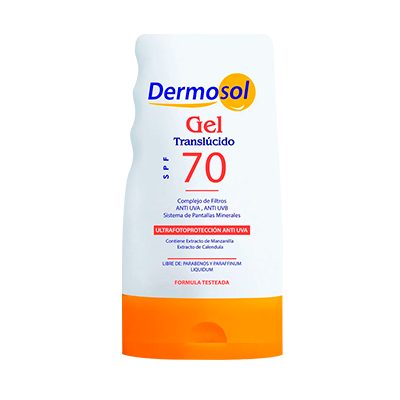 Sunblock: factor 70 or more Sunblock: factor 70 or more