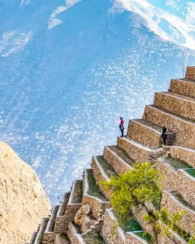 An impressive view of the terraces of Choquequirao