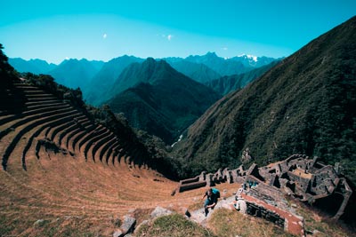 Panoramic view of Winaywayna Ruins - Archeaeological Center