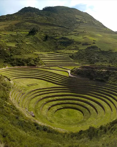 Panoramic image of the archaeological center of Moray