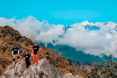 View of the Apu Salkantay during the Inca Trail