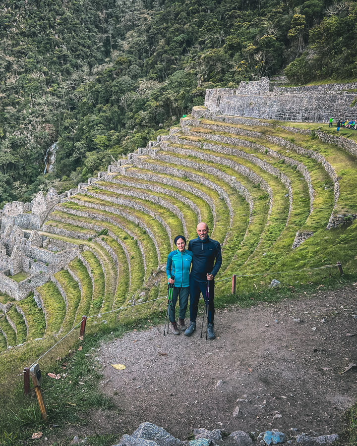 Admiring the deep valley surrounding Machu Picchu during the Short Inca Trail to Machu Picchu
