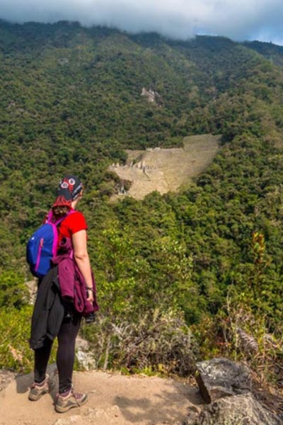 View of Intipata in middle of dense vegetation during the Short Inca Trail