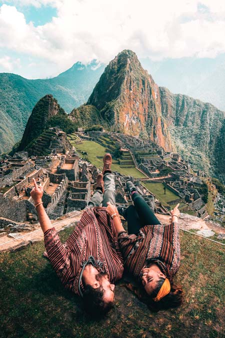 Tourists in Machu Picchu