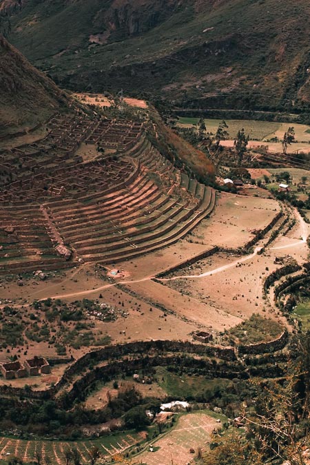 Panoramic view of the archaeological site of Llactapata